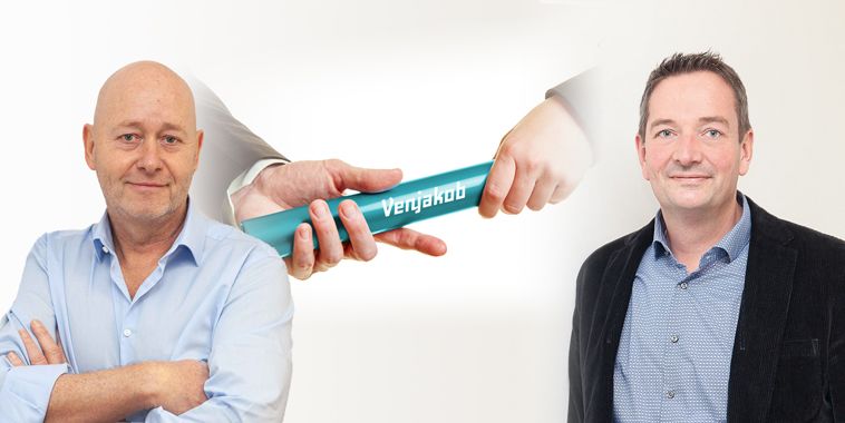 Symbolische Übergabe des Staffelstabes Wolfgang Hauser und Gert große Deters