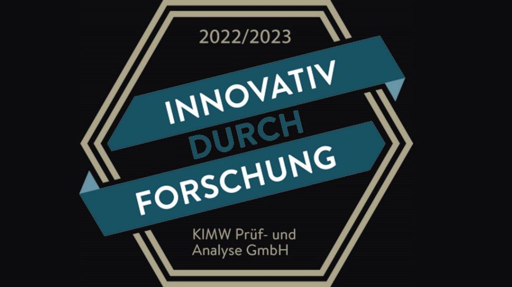 Grafik des Siegels „Innovation durch Forschung“