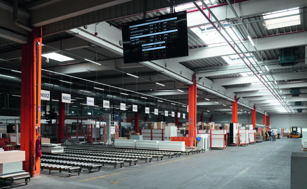 Blick in die Lagerhalle