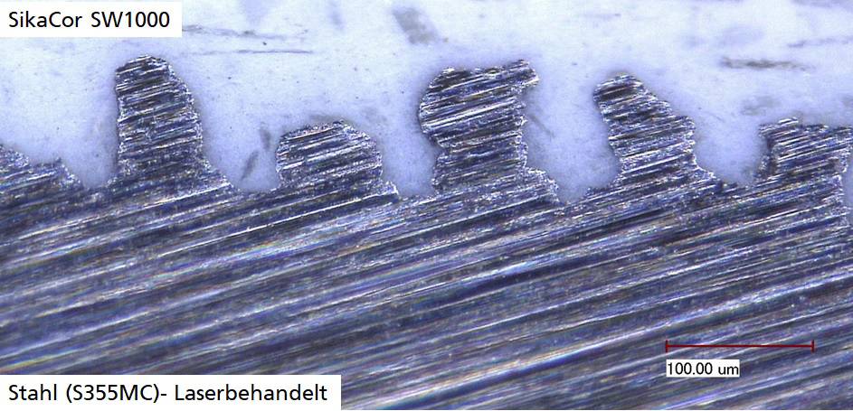 Detailaufnahme des metallographischen Schlifffs