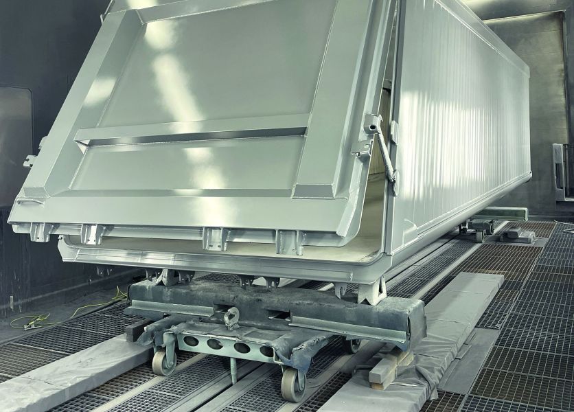 Alu-Mulde eines Nutzfahrzeugs