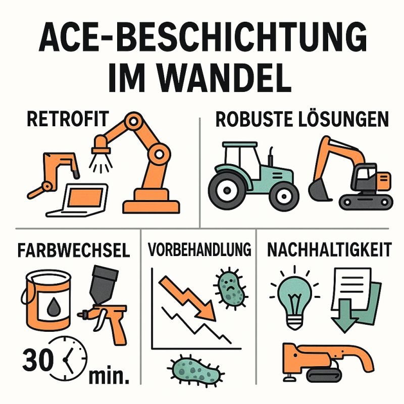 Symbolgrafik: Anforderungen an ACE-Beschichtungen
