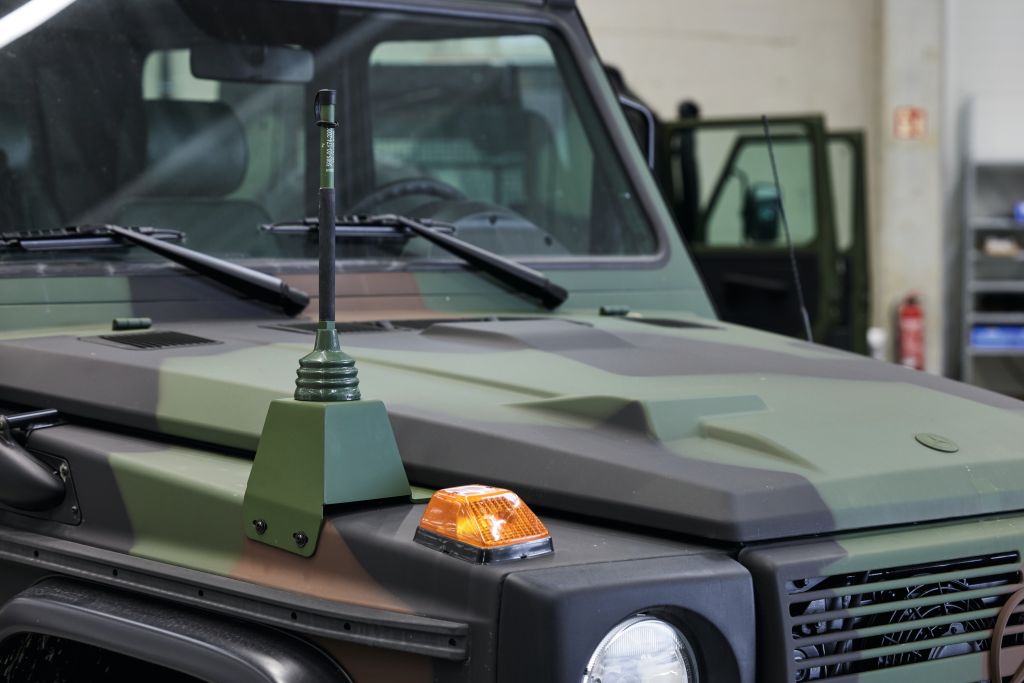 Ein Militärfahrzeug