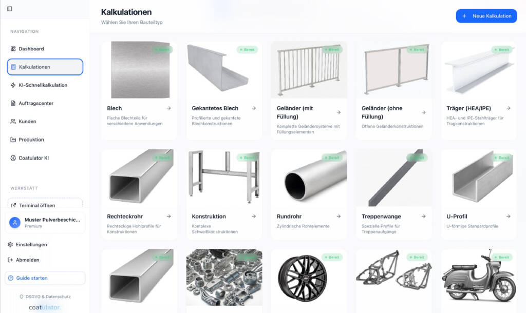 Übersicht über die unterschiedlichen Bauteile