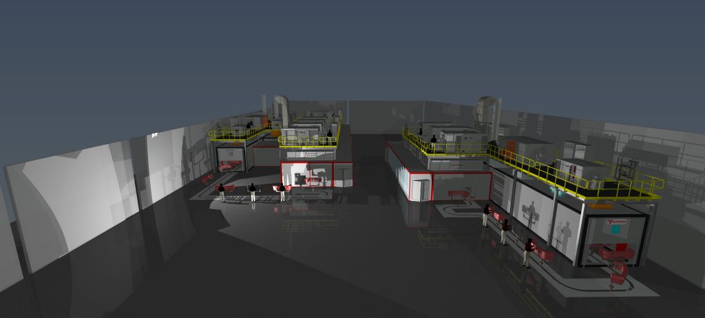 Rendering einer Lackieranlage